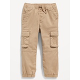 Functional-Drawstring Cargo Jogger Pants for Toddler Boys