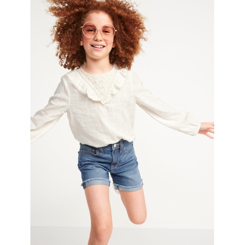 올드네이비 High-Waisted Roll-Cuffed Cut-Off Jean Shorts for Girls