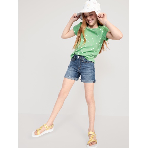 올드네이비 High-Waisted Roll-Cuffed Cut-Off Jean Shorts for Girls