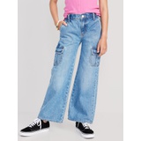High-Waisted Baggy Wide-Leg Cargo Jeans for Girls Hot Deal