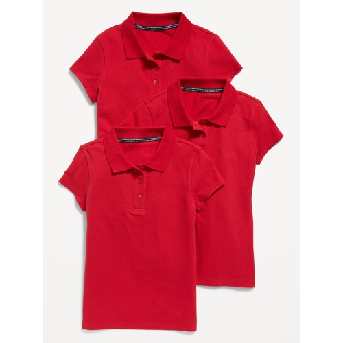 올드네이비 Uniform Pique Polo Shirt 3-Pack for Girls Hot Deal