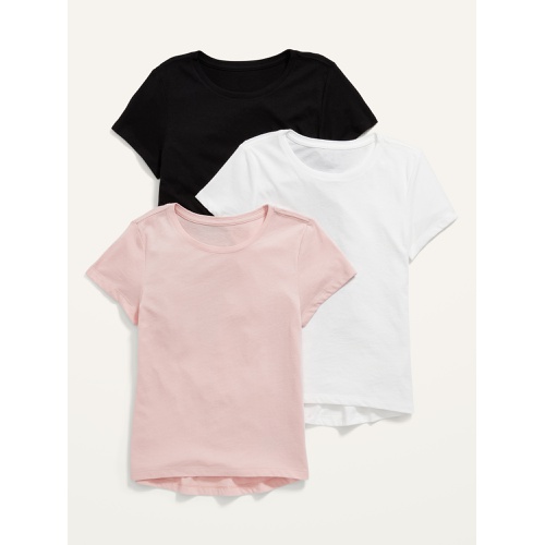올드네이비 Softest Short-Sleeve Solid T-Shirt 3-Pack for Girls