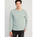 Waffle-Knit Henley T-Shirt