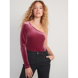 One-Shoulder Velvet Top