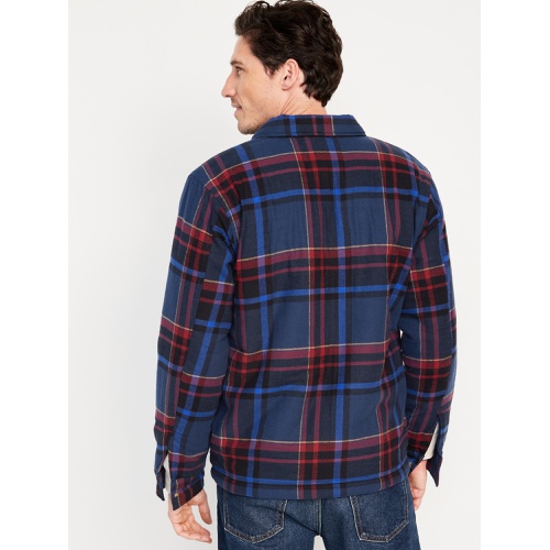 올드네이비 Sherpa-Lined Flannel Shacket