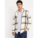 Sherpa-Lined Flannel Shacket