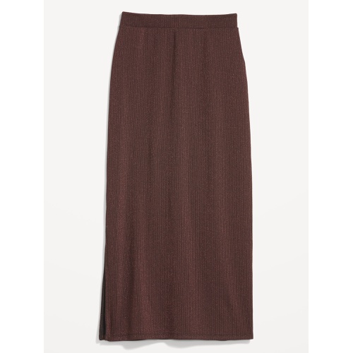 올드네이비 High-Waisted Rib-Knit Shine Maxi Skirt