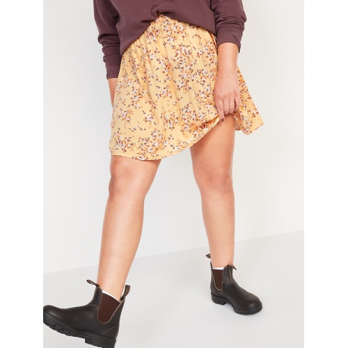 올드네이비 Floral-Print A-Line Mini Skirt