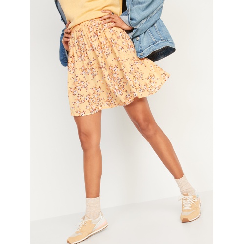 올드네이비 Floral-Print A-Line Mini Skirt