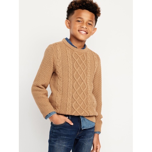 올드네이비 Long-Sleeve Cable-Knit Crew Neck Sweater for Boys