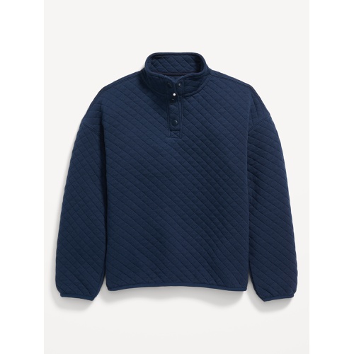 올드네이비 Long-Sleeve Quilted 1/4 Snap-Button Sweater for Boys
