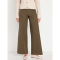 High-Waisted Pull-On Pixie Wide-Leg Pants