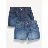 High-Waisted Cut-Off Non-Stretch Jean Shorts 2-Pack for Girls Hot Deal