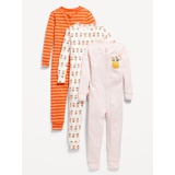 Unisex Snug-Fit Printed Pajama One-Piece 3-Pack for Toddler & Baby Hot Deal