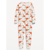 Unisex Snug-Fit 2-Way-Zip Printed Pajama One-Piece for Toddler & Baby