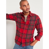 Regular-Fit Patterned Flannel Shirt