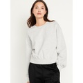 Drop-Shoulder Crop Sweatshirt