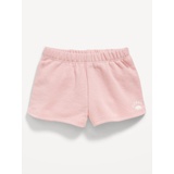 French Terry Logo-Graphic Dolphin-Hem Shorts for Baby