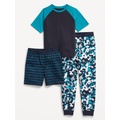 3-Piece Printed Pajama Jogger Pants Set for Boys