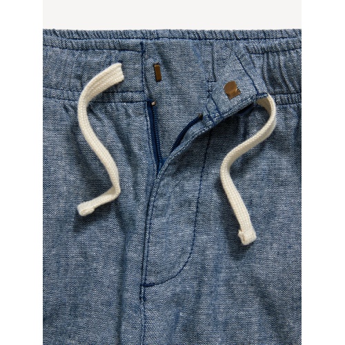 올드네이비 Straight Pull-On Linen-Blend Pants for Boys