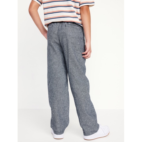 올드네이비 Straight Pull-On Linen-Blend Pants for Boys