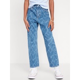 High-Waisted Slouchy Straight Non-Stretch Jeans for Girls