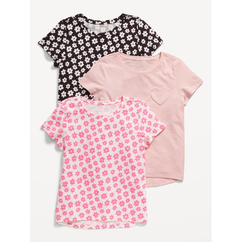 올드네이비 Softest Short-Sleeve T-Shirt Variety 3-Pack for Girls Hot Deal