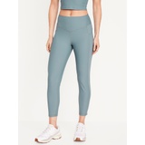 High-Waisted PowerSoft Ribbed 7/8 Leggings