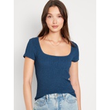 Fitted Square-Neck T-Shirt Hot Deal