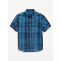 Short-Sleeve Printed Poplin Shirt for Boys