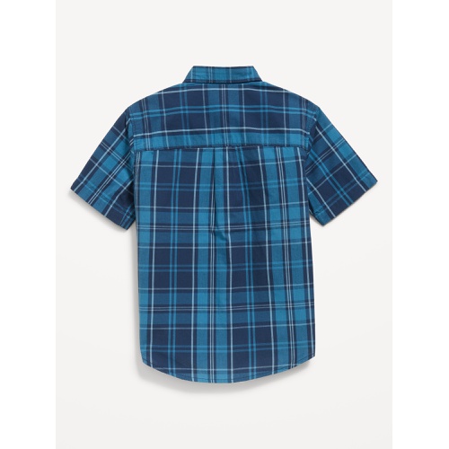 올드네이비 Short-Sleeve Printed Poplin Shirt for Boys