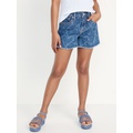 Printed High-Waisted Frayed-Hem Jean Shorts for Girls Hot Deal