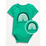 Unisex Short-Sleeve Graphic Bodysuit for Baby