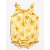 Sleeveless Tie-Shoulder One-Piece Romper for Baby