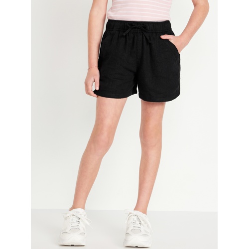 올드네이비 Linen-Blend Drawstring Shorts for Girls