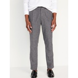 Loose Taper Linen-Blend Ankle Pants