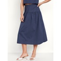 Dropped-Waist Midi Skirt Hot Deal