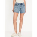 Mid-Rise Boyfriend Cut-Off Jean Shorts -- 5-inch inseam