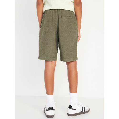 올드네이비 Knee Length Linen-Blend Shorts for Boys Hot Deal