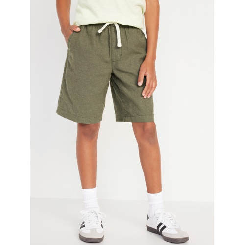 올드네이비 Knee Length Linen-Blend Shorts for Boys Hot Deal