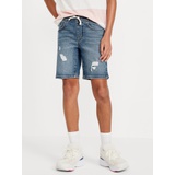 Knee Length 360° Stretch Pull-On Jean Shorts for Boys Hot Deal