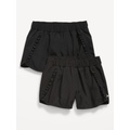 Ruffled Dolphin-Hem Run Shorts 2-Pack for Girls