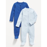 Unisex 2-Way-Zip Sleep & Play Footed One-Piece 2-Pack for Baby Hot Deal