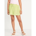 Loop-Terry Drawstring Skort for Girls