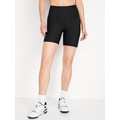 High-Waisted PowerSoft Rib Biker Shorts -- 6-inch inseam