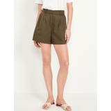 Extra High-Waisted Taylor Trouser Shorts -- 5-inch inseam