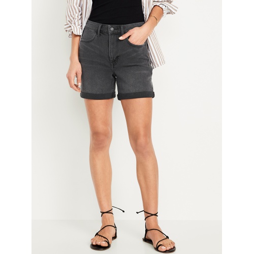 올드네이비 High-Waisted Wow Jean Shorts -- 5-inch inseam