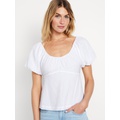 Waist-Defined V-Neck Top