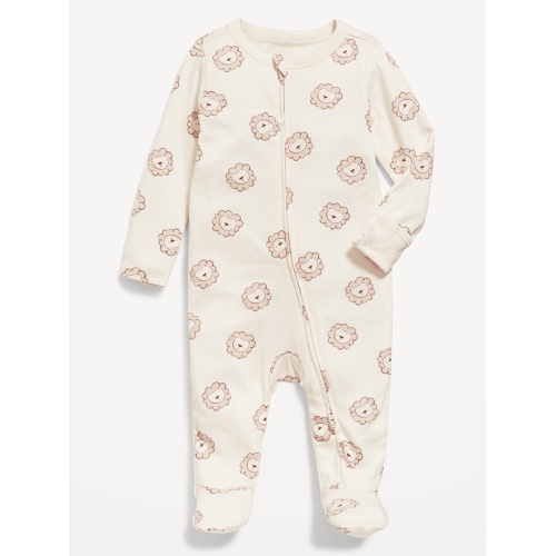 올드네이비 Unisex 2-Way-Zip Sleep & Play Printed Footed One-Piece for Baby