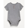 Unisex Thermal-Knit Henley Bodysuit for Baby